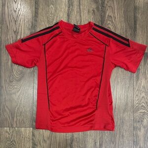 Adidas Kids Red and Black Short Sleeve Tee